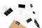 DSTELIN Binder Clips Paper Clamps Assorted Sizes 100 Count (Black), X Large, Large, Medium, Small, X Small and Micro, 6 Sizes in One Pack, Meet Your Different Using Needs.